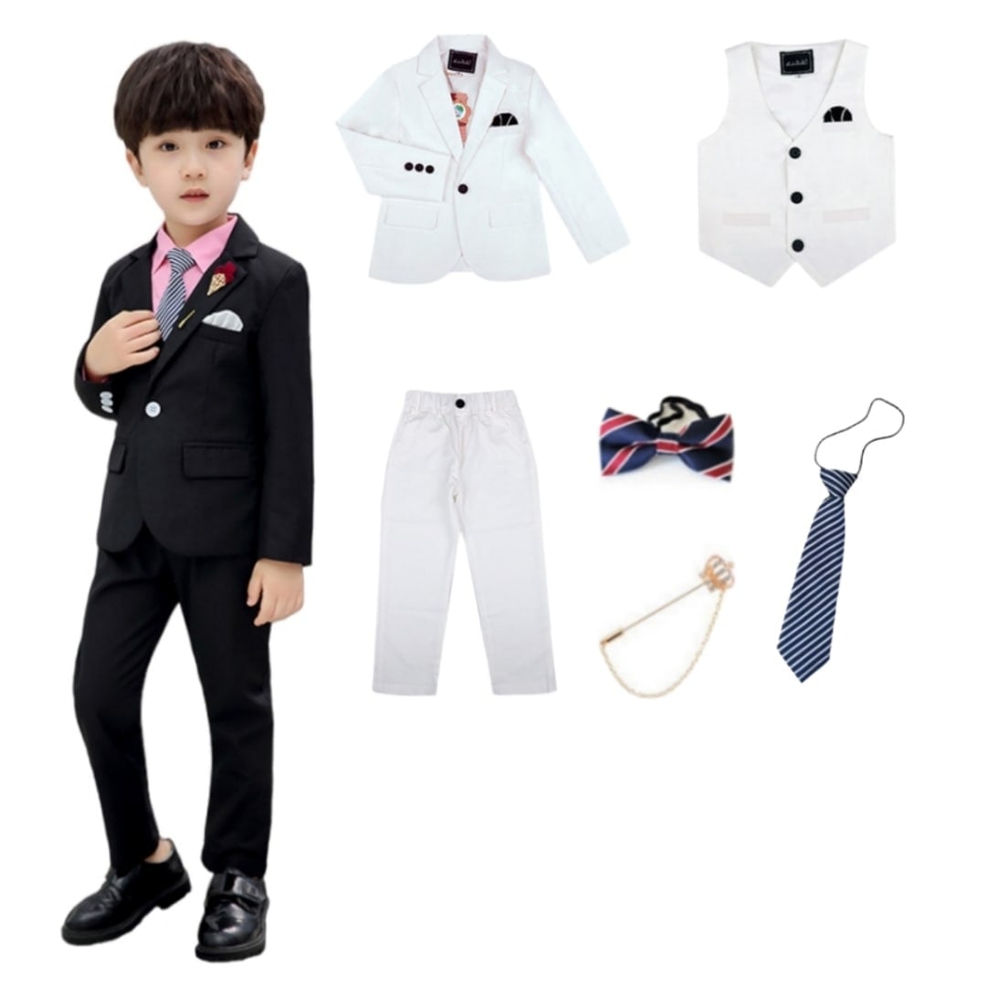 【送料無料】6点セット 子供 スーツ キッズ こども 男の子 子供服 フォーマル 上下セット 七五三 入学式 卒業式 結婚式 おしゃれ タキシード キッズ 入学式 卒園式 フォーマルスーツ 子供服フォ