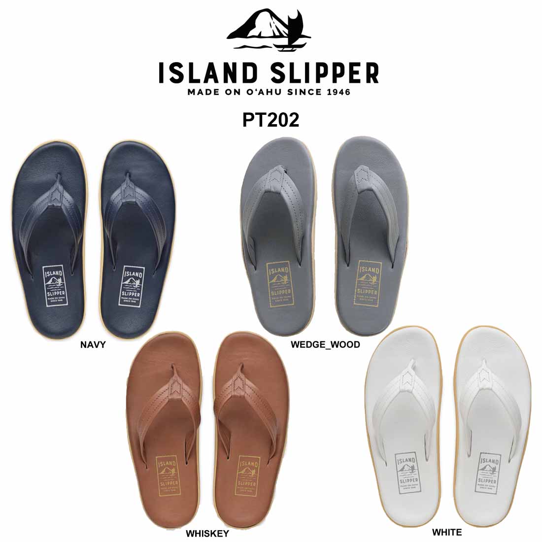 ISLAND SLIPPER ユニセックス レザー ビーチサンダル ハワイ発 PT202