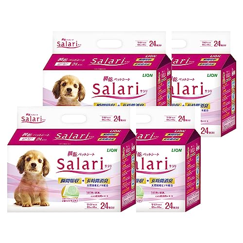 ライオン (LION) サラリ(Salari) 瞬乾ペットシート ワイド 24枚入りx4個 (ケース販売) 5,976円