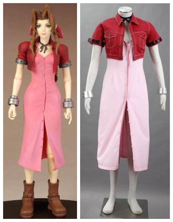 【予約商品】赤字販売 クリスマス用 ハロウィン コスチューム コスプレ衣装 エアリス ファイナルファンタジーVII