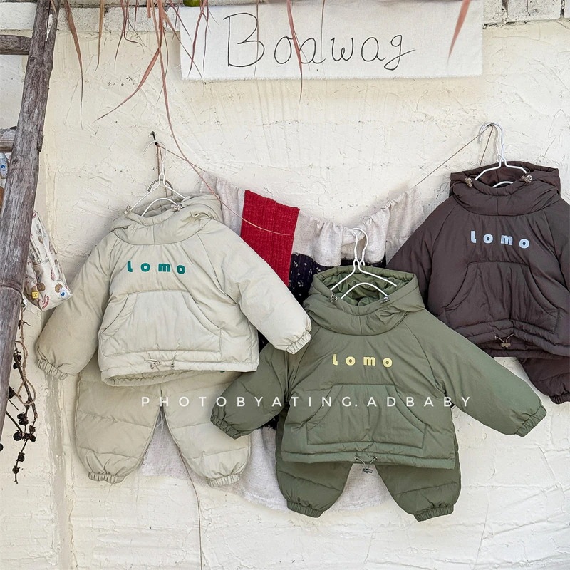 24の子供服子供服韓国版ダウンジャケットダウンパンツセット女の子の男の子2点セット 子供服 女の子 セットアップ 子供服 男の子 セットアップ