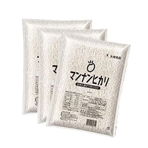【まとめ買い】大塚食品 マンナンヒカリ [1KG×3袋] カロリー調整お米 1キログラム (X 3)