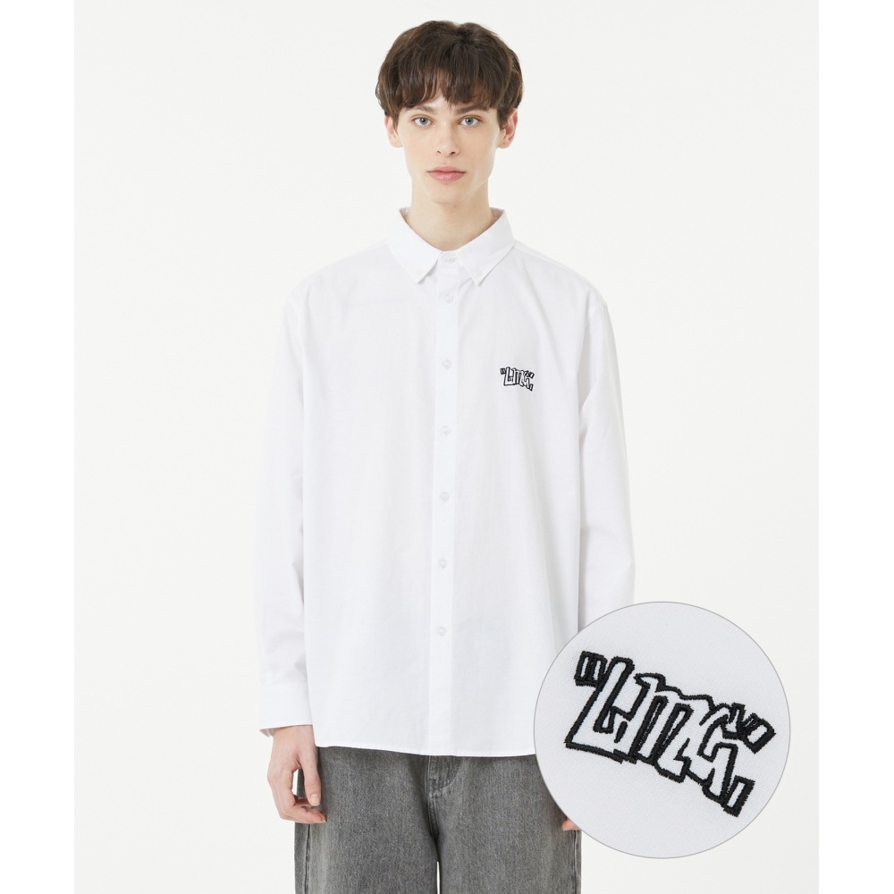 LMC グラフィティ オックスフォード シャツ ホワイト