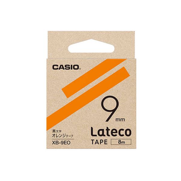 (5個セット) カシオ計算機 Lateco 詰め替え用テープ 9mm オレンジテープ黒文字 XB-9EOX5 4,500円