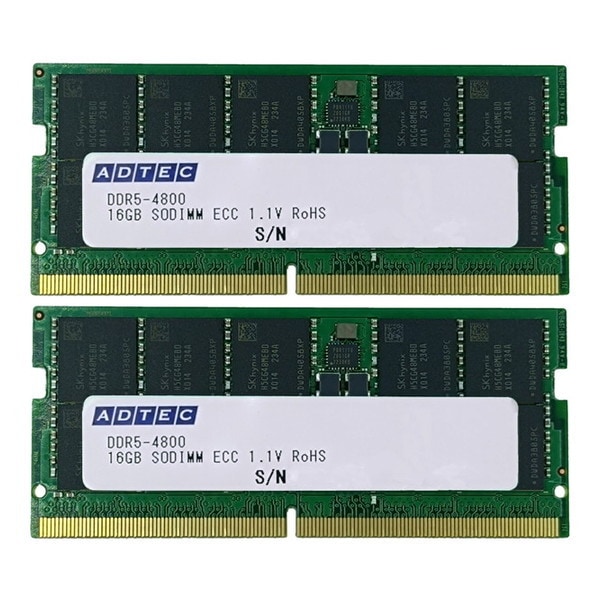 ADS4800N-E16GSBW [SODIMM DDR5 PC5-38400 16GB 2g ECC] i摜