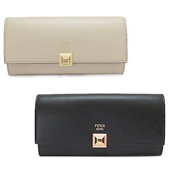 U386 フェンディ ライトブラウン 【中古】 FENDI GG柄 二つ折り財布 レディース