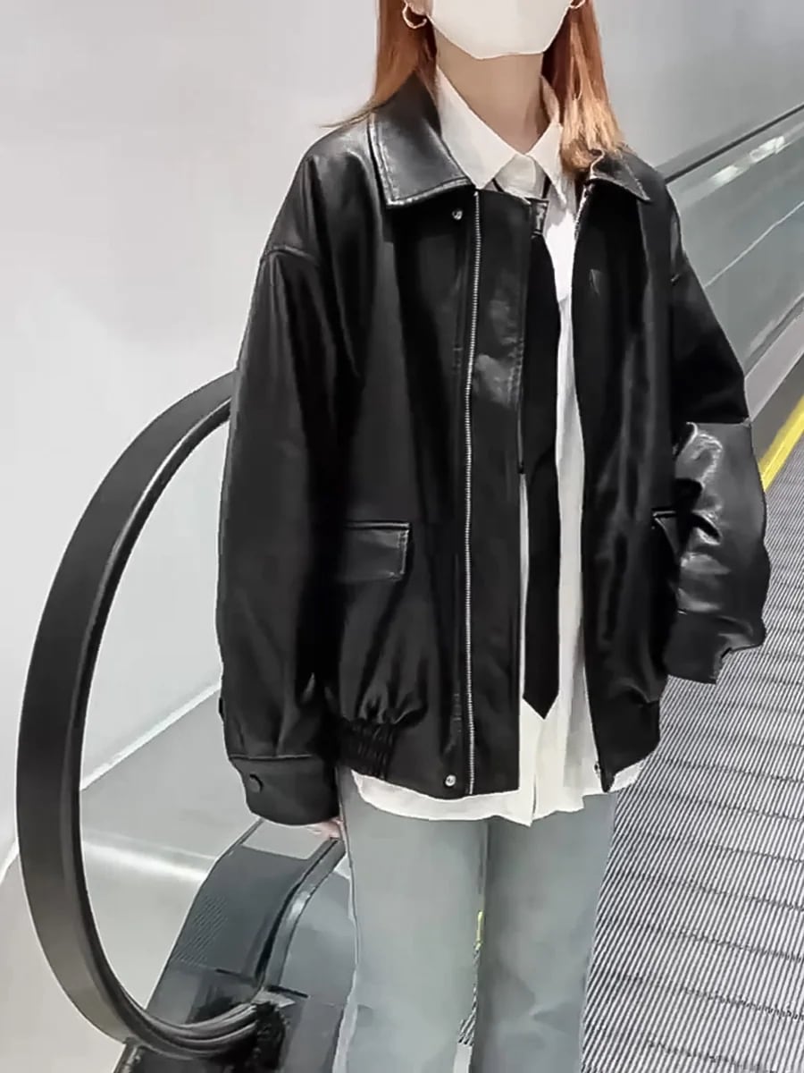 レザージャケット 女性用 2023年秋冬新作 レディース バイク ショート 黒 アメリカンレトロ レザージャケット 小柄な方向け