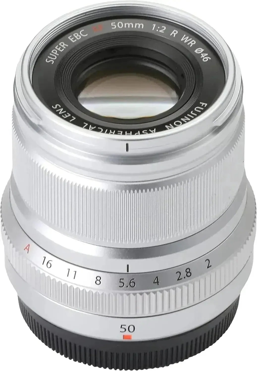 富士フイルム(FUJIFILM) X 交換レンズ フジノン 単焦点 中望遠 コンパクト 50mm F2 防塵防滴耐低温 絞りリング シルバー F XF50MMF2 R WR S