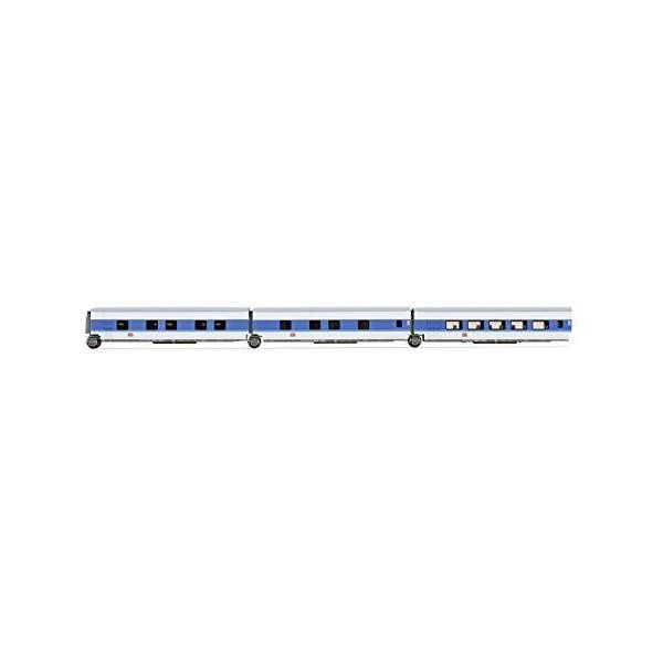 RIVAROSSI HR4292 DB AG, 3-Unit Additional Set, InterCityNight in Blue/White Livery, Contains Two Sle