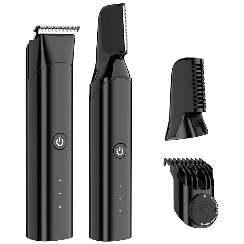 Eargoovell ボディシェーバー メンズ 「2024新型」 VIOシェーバー 男性用 15段階調整可能 117mm長さ対応 残量表示 自動研磨 IPX7防水 お風呂剃り可 電気シェーバー 低騒