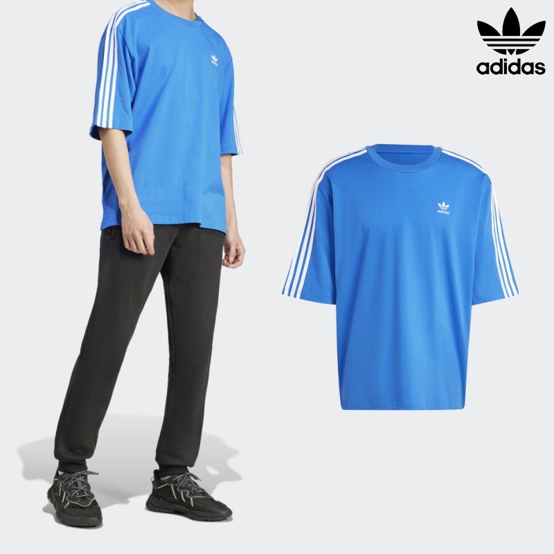 [ADIDAS] アディダス アディカラー オーバーサイズTシャツ ブルー / Oversize tee BLUE
