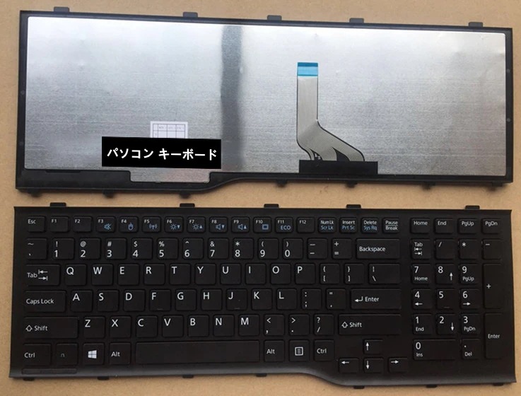 ノートパソコンキーボード AH532 A532 N532 NH532 対応 FUJITSU ノートとの互換性あり ノート修理交換用英語キーボード