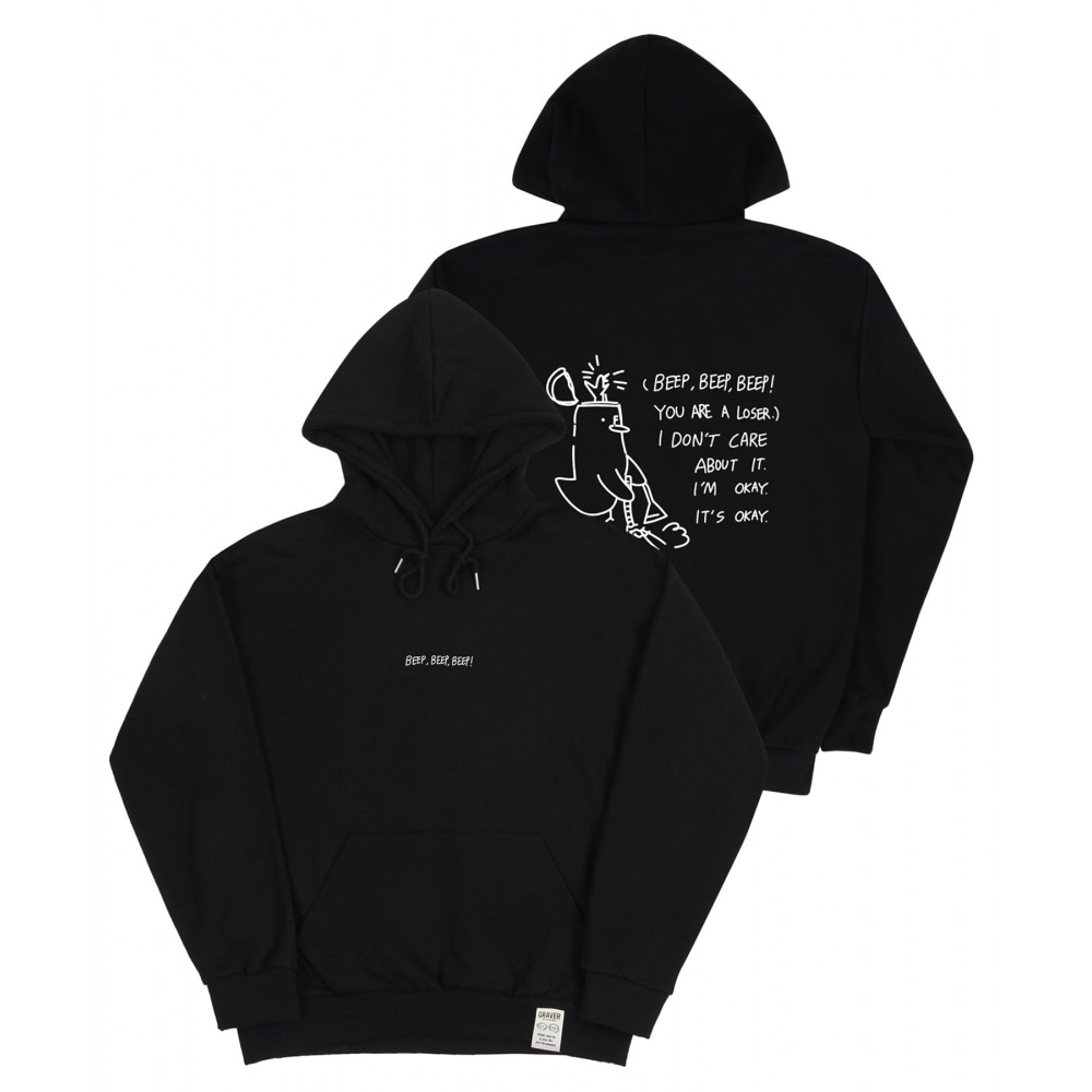 GRAVER [UNISEX]BEEPクリーンダックスマイルフードティー_ブラック