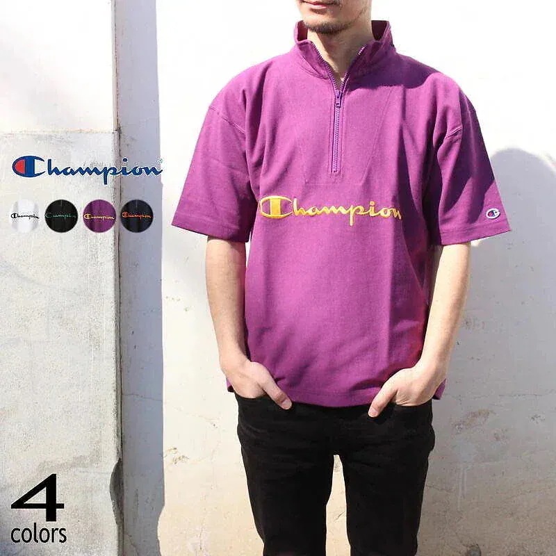 正規品 ウェア リバースウィーブ ハーフジップ Tシャツ C3-R315 ホワイト/010 ブラック/090 ダークパープル/270 ネイビー/370