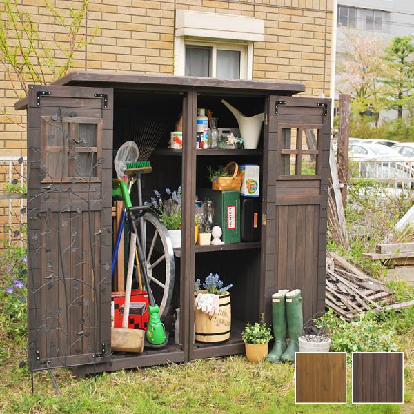 物置 屋外 大型 大きい おしゃれ 組み立て 設置 diy 収納庫 屋外 棚 観音扉 野外 庭 玄関 北欧 ナチュラル 木製 収納棚 ガーデニング 園芸 掃除 キャンプ 用品