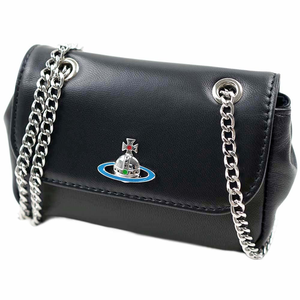 ヴィヴィアンウエストウッド ショルダーバッグ スモール レディース 斜め掛け 肩掛け ブラック Vivienne Westwood 52020005 L001L N403 52020005-L001L