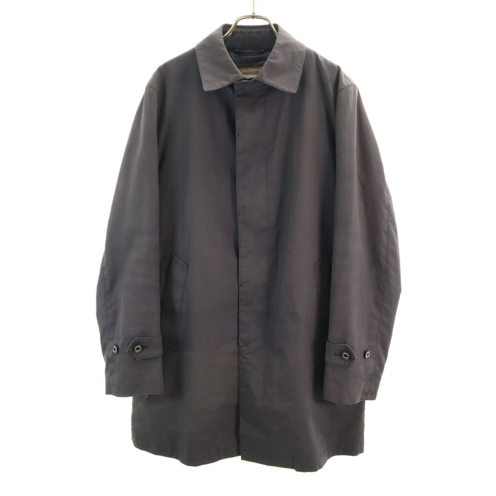 日本製 ライナー付 ステンカラーコート 40 グレー メンズ 古着