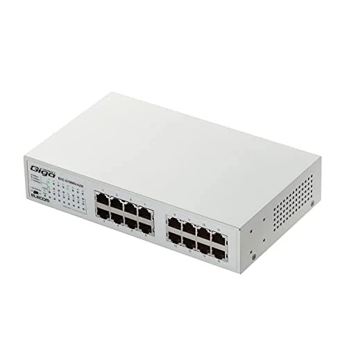エレコム スイッチングハブ ギガビット 16ポート マグネット付き 電源内蔵 金属筺体 EHC-G1