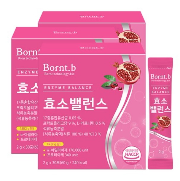 Bornt.b 酵素バランス ザクロ味60g x 3箱