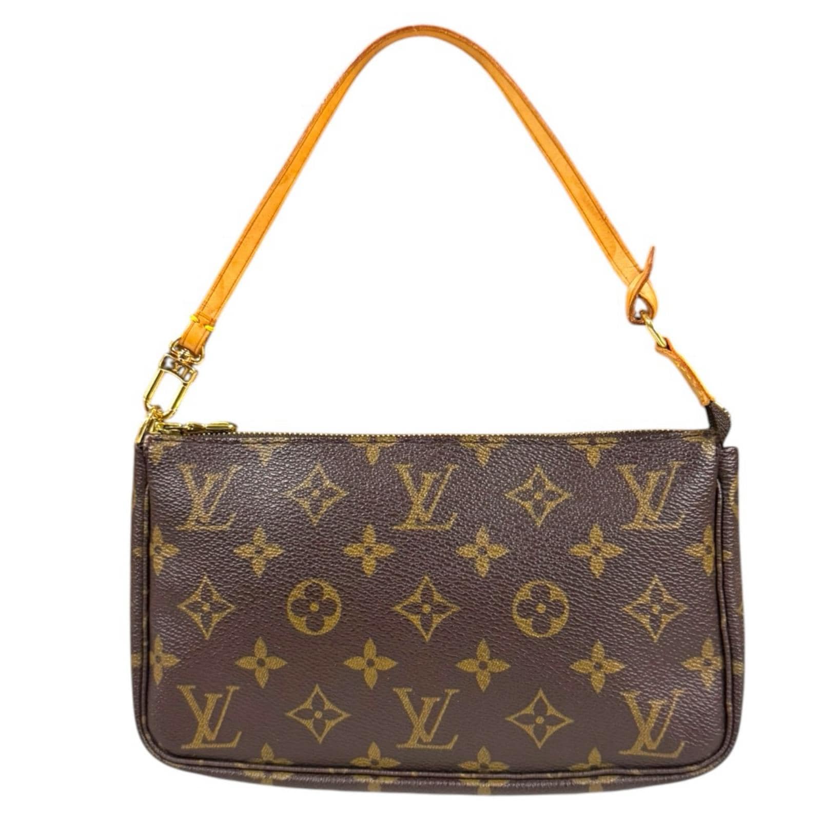 ルイヴィトン ポシェットアクセソワール モノグラム ハンドバッグ モノグラムキャンバス M51980 ブラウン LOUIS VUITTON 中古