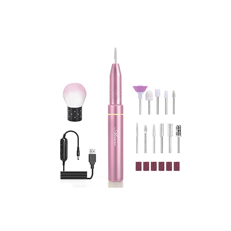 電動ネイルマシン 電動ネイルケアセット 2023年新しいデザイン 12in1 研磨 爪磨き ネイルドリルマシン 甘皮処理 角質除去 正逆回転 無段階変速 USB給電 Ansoro