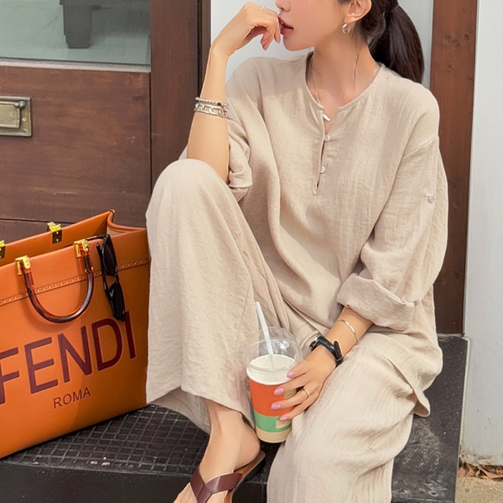 [ナーク21] (55~88) ロールアップシャツ+バンディングパンツ上下セット NK51-SETS-6