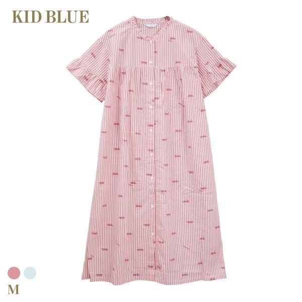 キッドブルー リサ・ラーソンコラボN ワンピース 半袖 ルームウェア ナイティ レディース KID