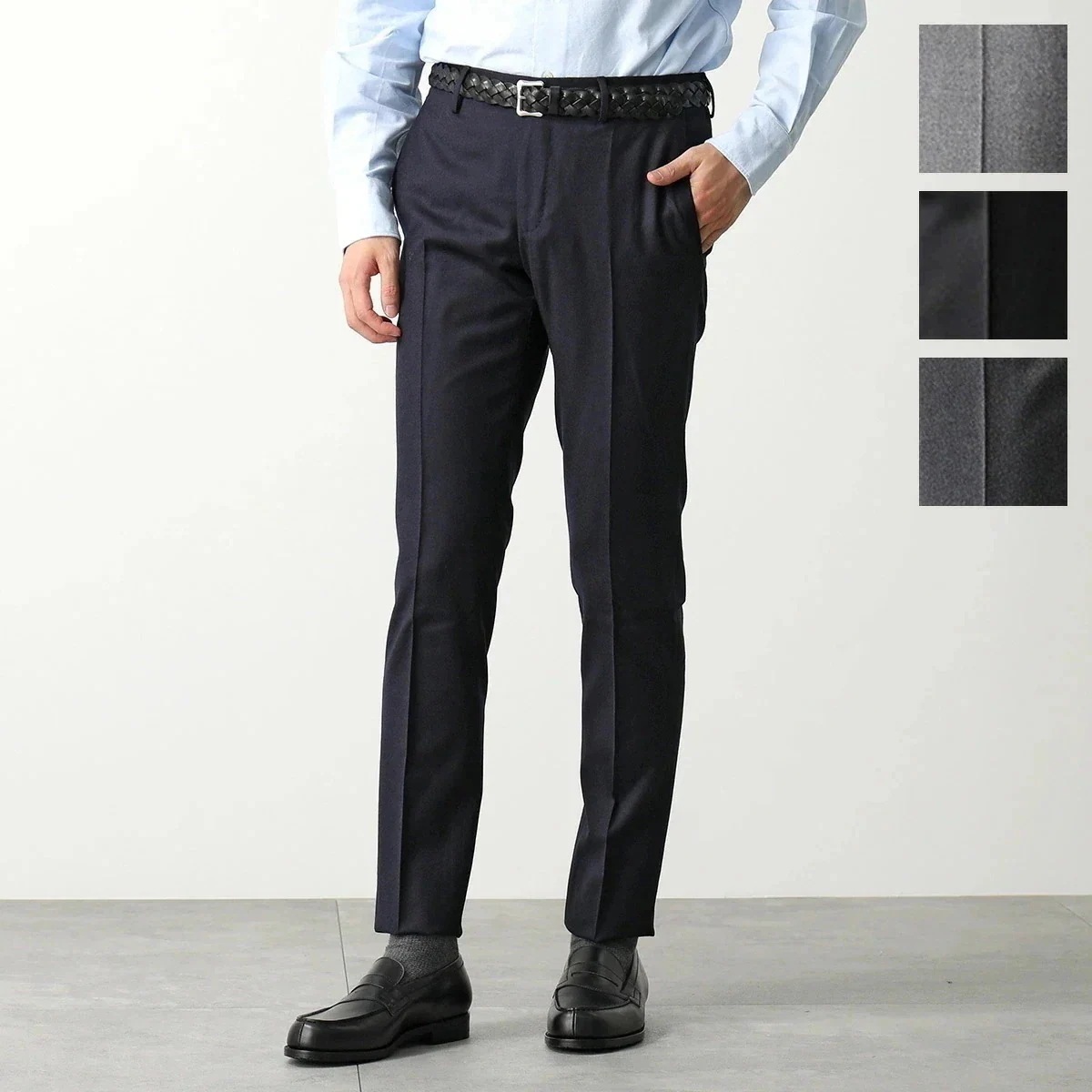 PT TORINO ピーティートリノ スラックス COKFZEZ00CL1 CM13 メンズ ウール ストレッチ トラウザーズ ワンプリーツ パンツ カラー4色