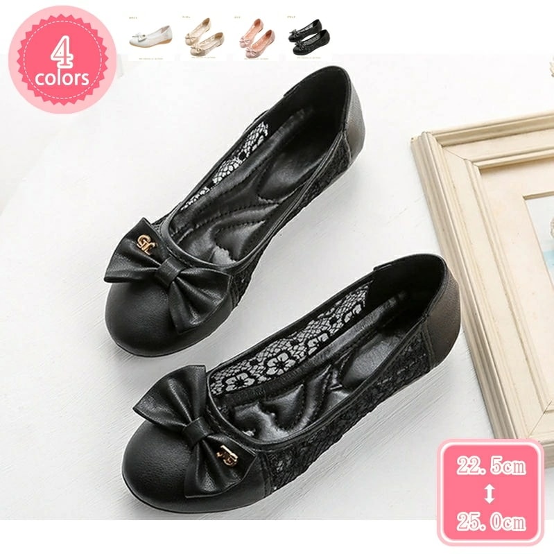 500円OFFクーポン 走れるパンプス ウェッジ 立ち仕事 作業靴 ラウンドトゥ コンフォート 女子会 ぺたんこ オフィス 女性 リボン メッシュ 学生 バレエシューズ きれい 敬老の日 ギフト ロー