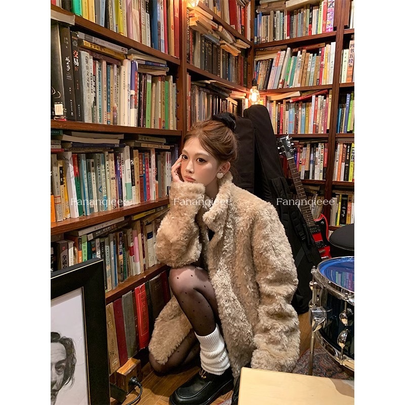 トマトマンリッチゾーン 2.0 フェイクファー環境に優しい韓国女性のトカファーコートスタンドカラー肥厚ショートコート