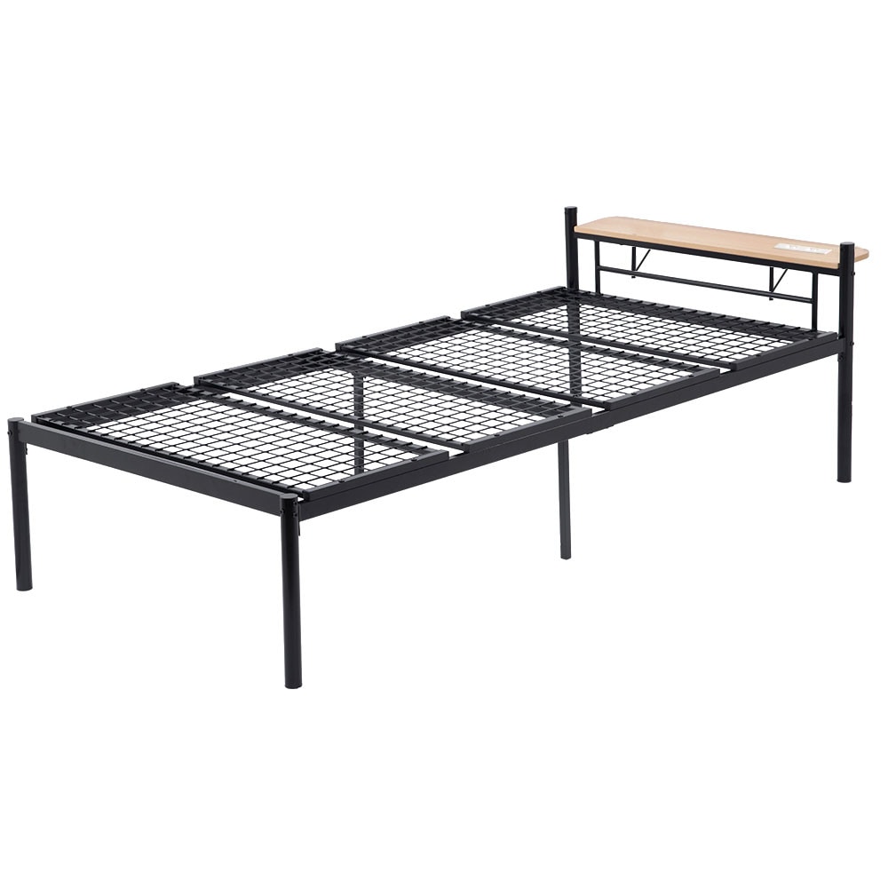 ベッドマットレス折り畳みベッドシングルベッド ホワイト 一人暮らし パイプベッド 子供部屋 コンセント付き ベッド