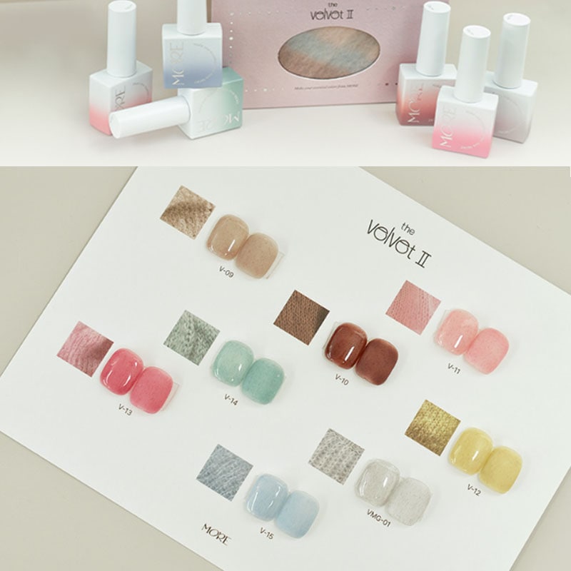 [MOREgel ] 【The Velvet 2 】 8色セット / winter texture マグネットネイル / 8種セット