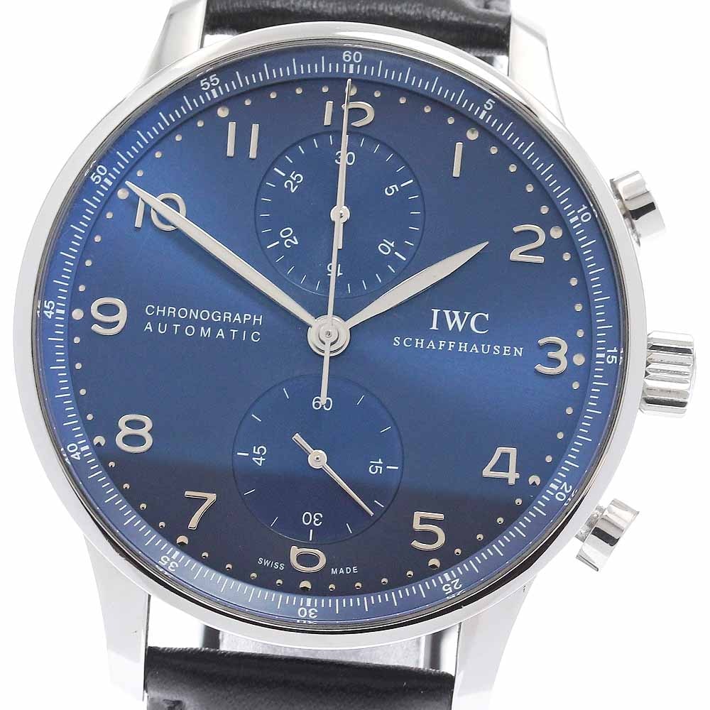IWC IWC SCHAFFHAUSEN IW371491 ポルトギーゼ クロノグラフ 自動巻き メンズ 保証書付き_956311【中古】