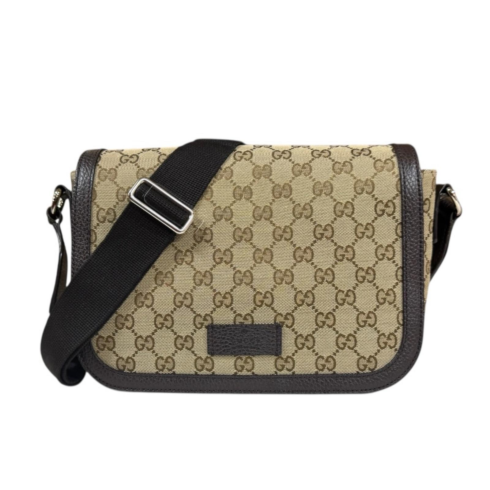 グッチ メッセンジャーバッグ GGキャンバス ショルダーバッグ GGキャンバス 449172 ベージュ GUCCI 中古