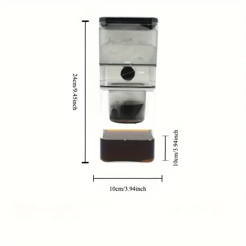 ポータブルコールドブリューコーヒーメーカー - ダッチスタイルコールドドリップコーヒーメーカークリアアイスドロップブリューイングプロセス - 自宅やオフィスでの使用に適したエレガントなデザイン