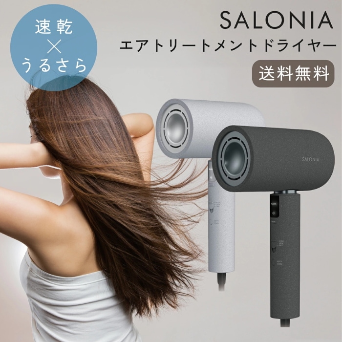 ドライヤー エアトリートメントドライヤー ストーン グレー ブラック 大風量 速乾 軽量 ドライヤー