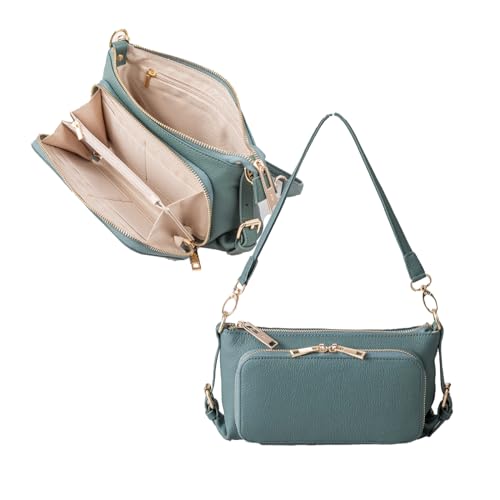 [IMAI BAG since 1977] イマイバッグ QUAY お財布ポーチ 本革 ショルダーバッグ レザーバッグ レディース お財布ポシェット 44460NN ミント