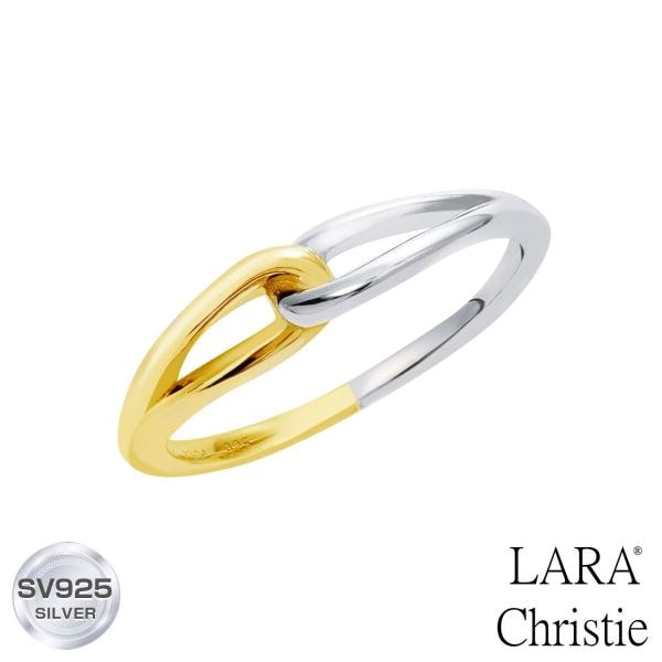 ピンキーリング レディース シルバー925 シルバー イエローゴールド コンビカラー 結び目デザイン sv925 リング 指輪 LSC ララクリスティー