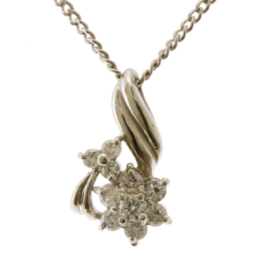 ネックレス Pt850プラチナ ダイヤモンド 中古 美品