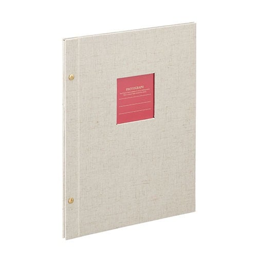 （まとめ買い）ハーパーハウス ましかくアルバム フレーム 布表紙 6ポケット 96枚収容 キナリ XP-8902-73 [x3]