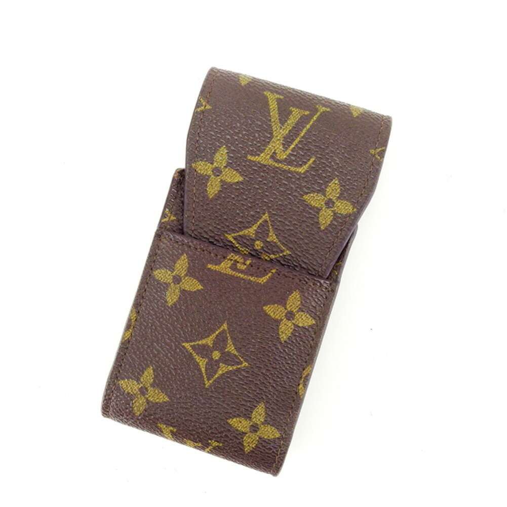 シガレットケース モノグラム エテュイシガレット ブラウン レディース 中古