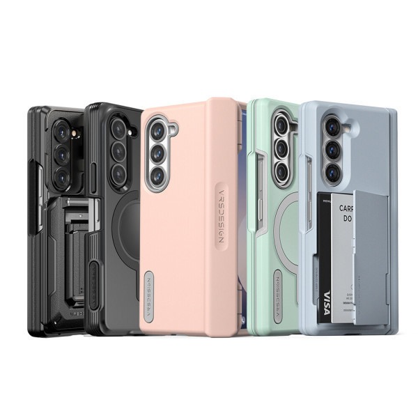 ベルス ギャラクシー Zフォールド6 ケース カード2枚 収納 自動 ヒンジ保護 カメラ 保護 スタンド フォールド6 ラインナップ 全体集