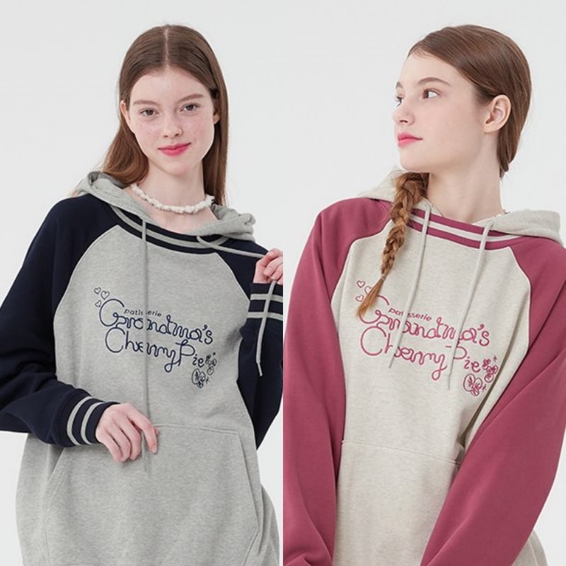 LETTERING GRAPHIC CHERRY HOODIE 韓国正規品