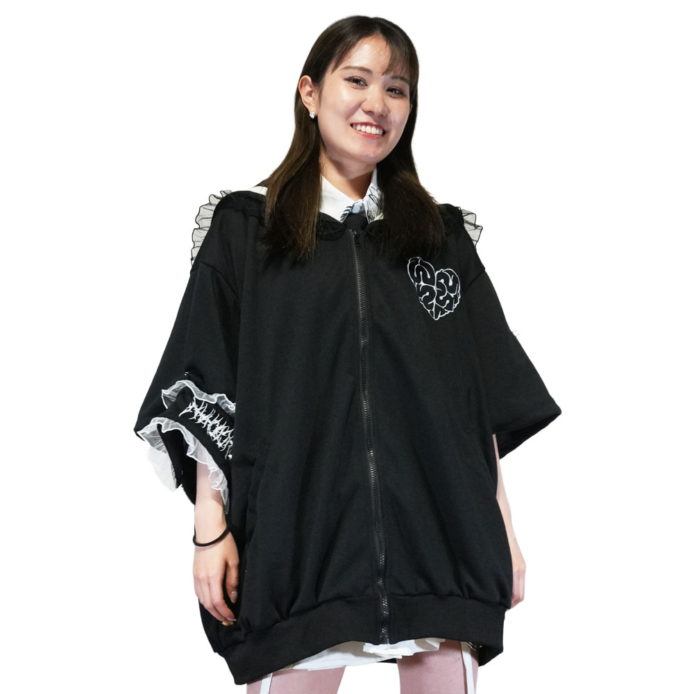 [半袖]脳みそ少女 セーラージャケット 半袖 原宿 原宿系 ファッション ichigochan いちごちゃん コラボ ブラック jr-15sj-01 4,961円