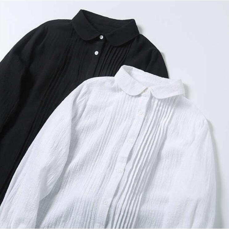 ブラウス シャツ レディース 長袖 秋 綿 ダブルガーゼ シャツブラウス 夏 羽織り きれいめ ギャザー ブラウス カジュアル ナチュラル 柔かい