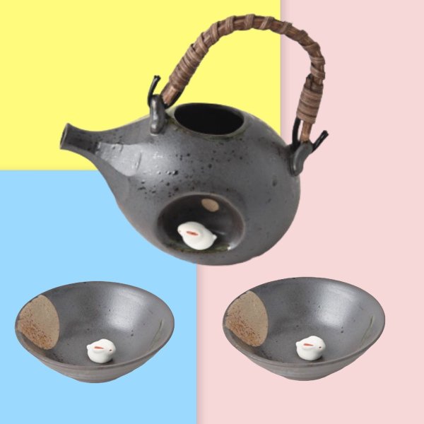 月見うさぎ 半酒器セット 波佐見焼 ホワイトデー お返し おしゃれ