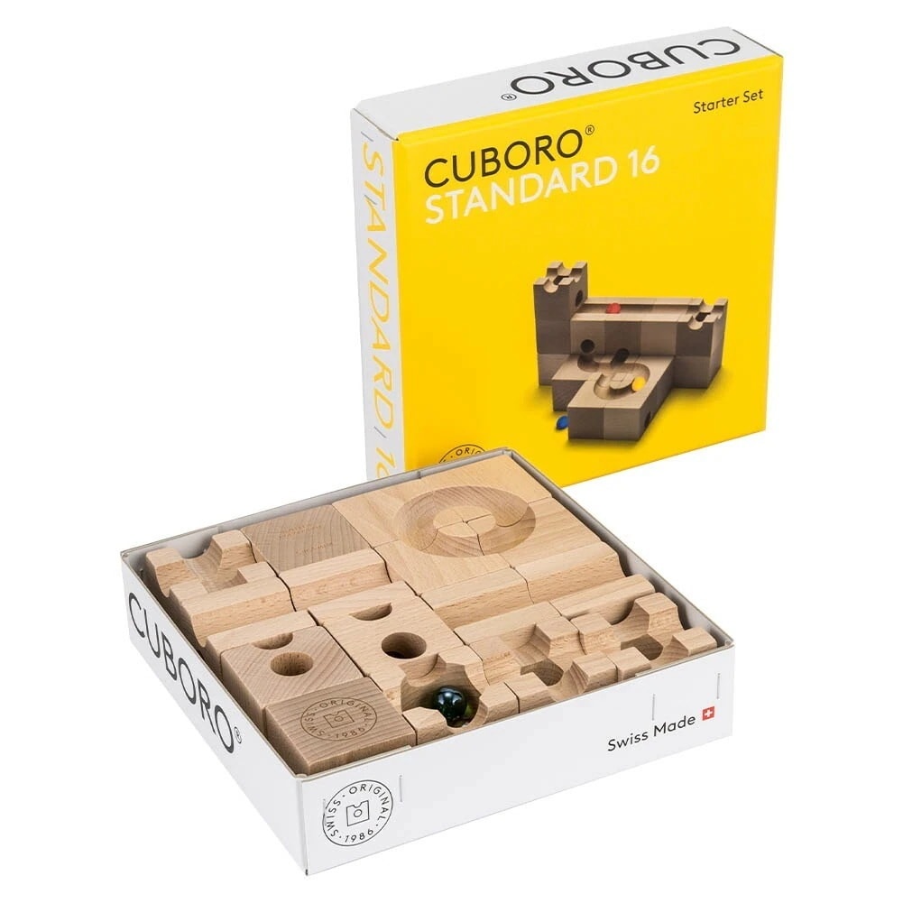 スタンダード 16キューブ 202 玉の道 玉の塔 キッズ 木のおもちゃ 積み木 クボロ社 ブロック