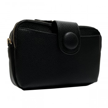 DAICO Pisoraro（ピソラロ） くるみボタン ウォレットショルダー ブラック PR231