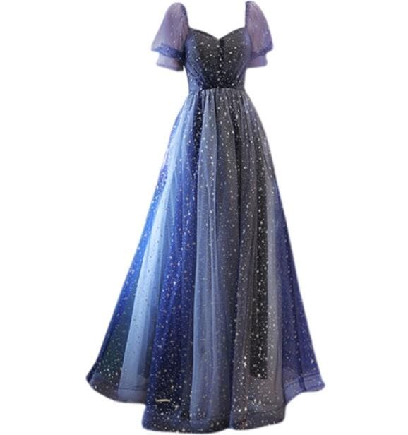 ロングドレス　カラードレス　パーティードレス　半袖　花嫁　二次会　演出　結婚式　ウェディングドレス