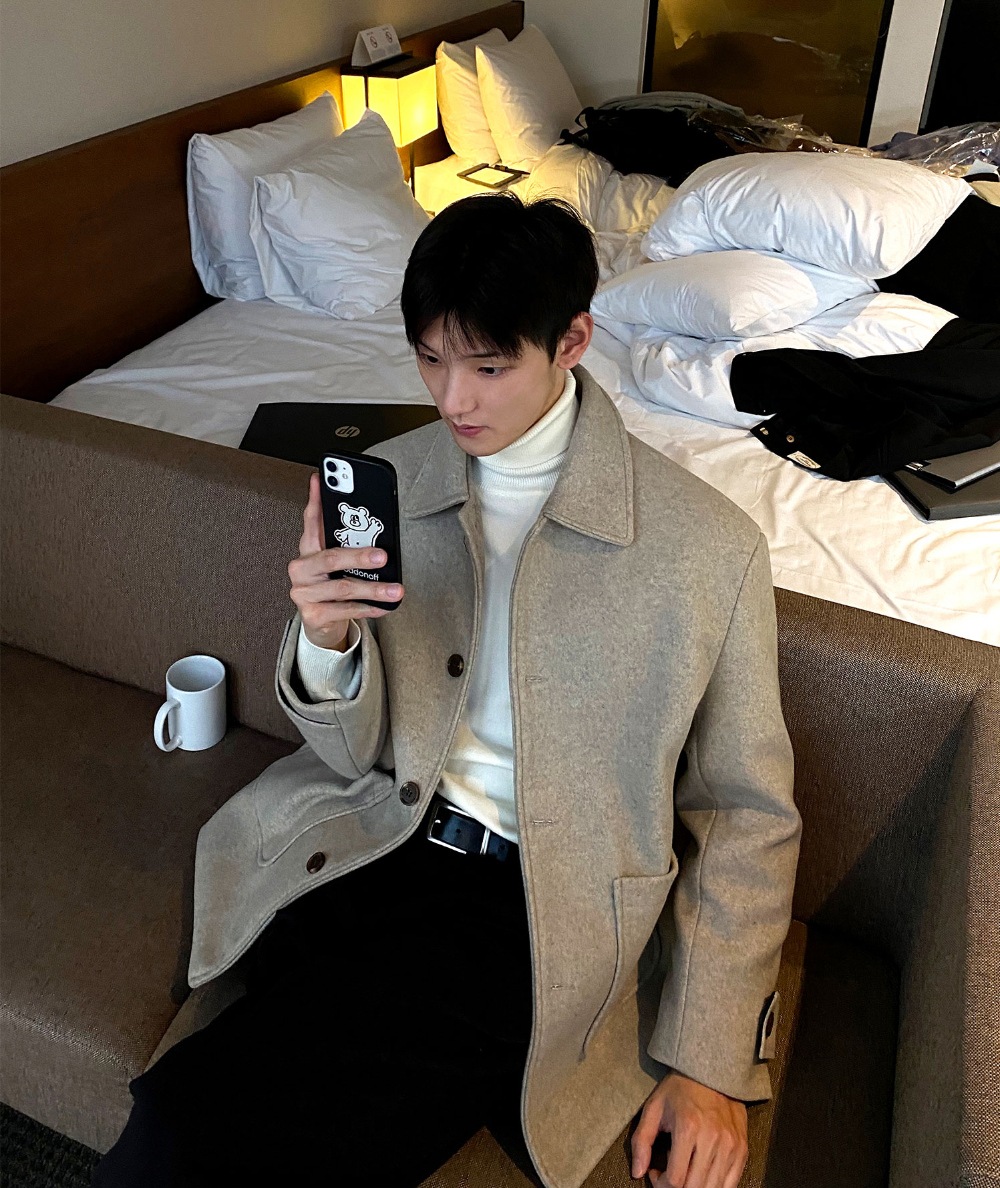 [COSYHARU]Roen half woolen coat